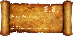 Buza Beatrix névjegykártya