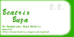 beatrix buza business card